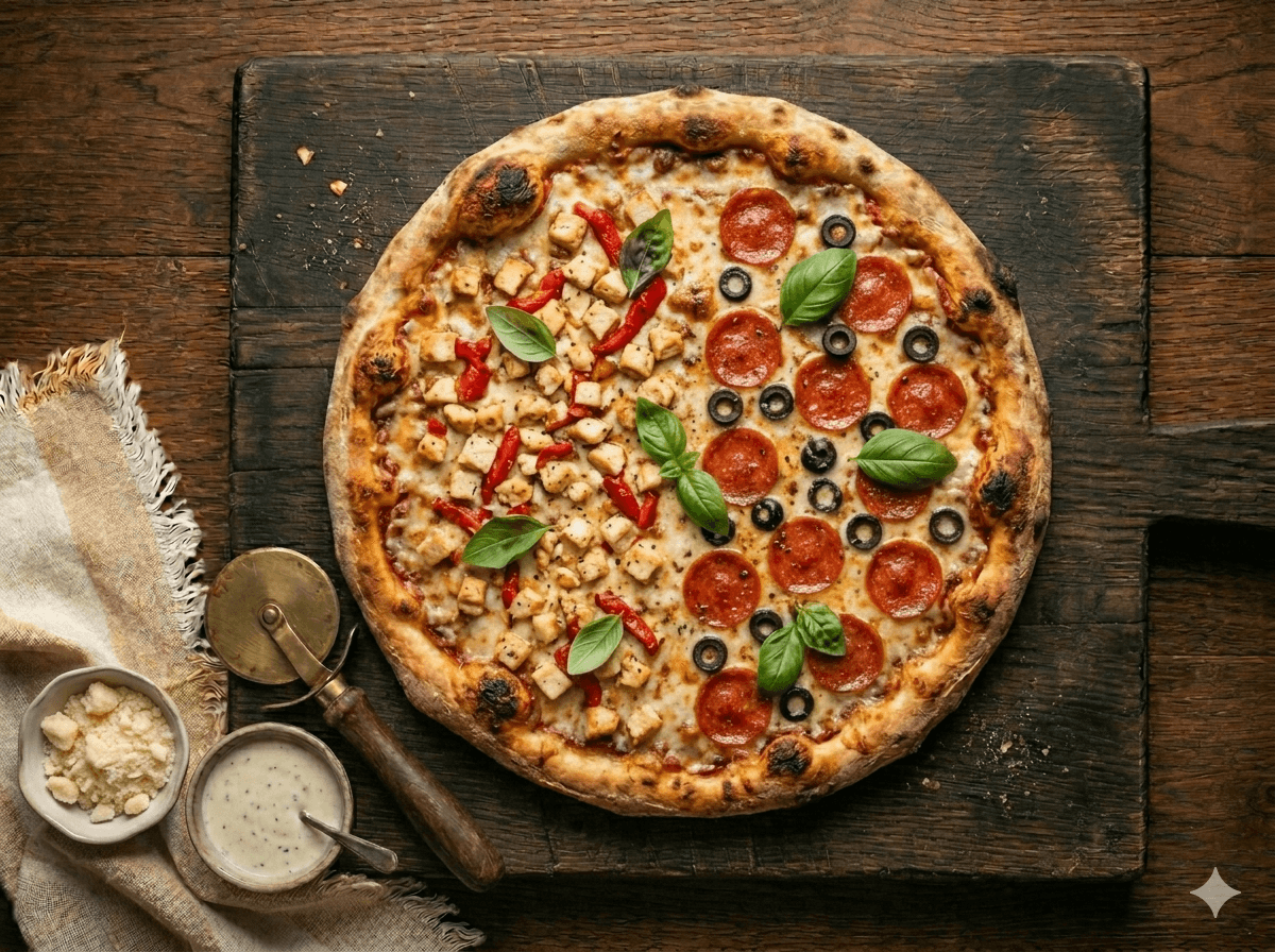 Custom Your Large Pizza — halal, Alaeddin's Pizza Clifton NJ