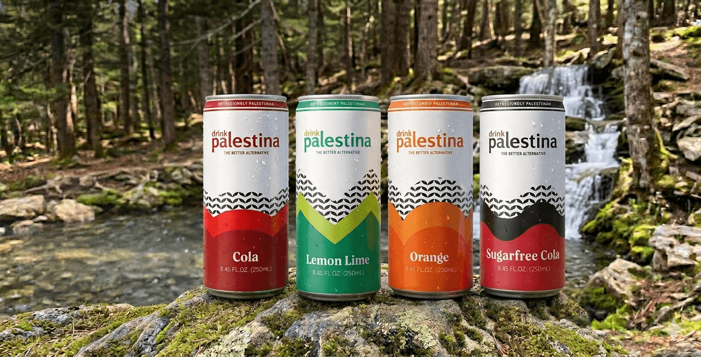 Palestina Soda — supports charity — halal, Alaeddin's Pizza Clifton NJ