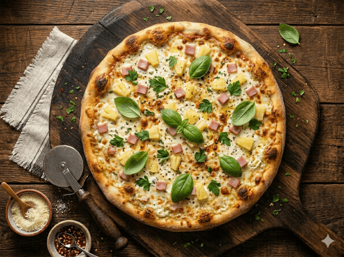 Hawaiian Pizza — halal brick-oven pizza in Clifton & Paterson, NJ